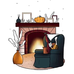 Illustration “By the fire”
