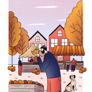 Illustration “Pumpkin market”